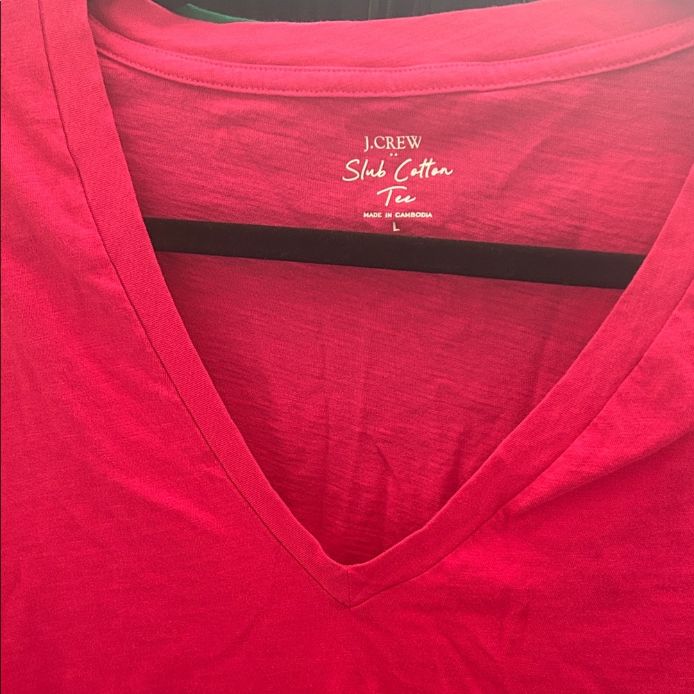 J. Crew Slub Cotton V-Neck Tee